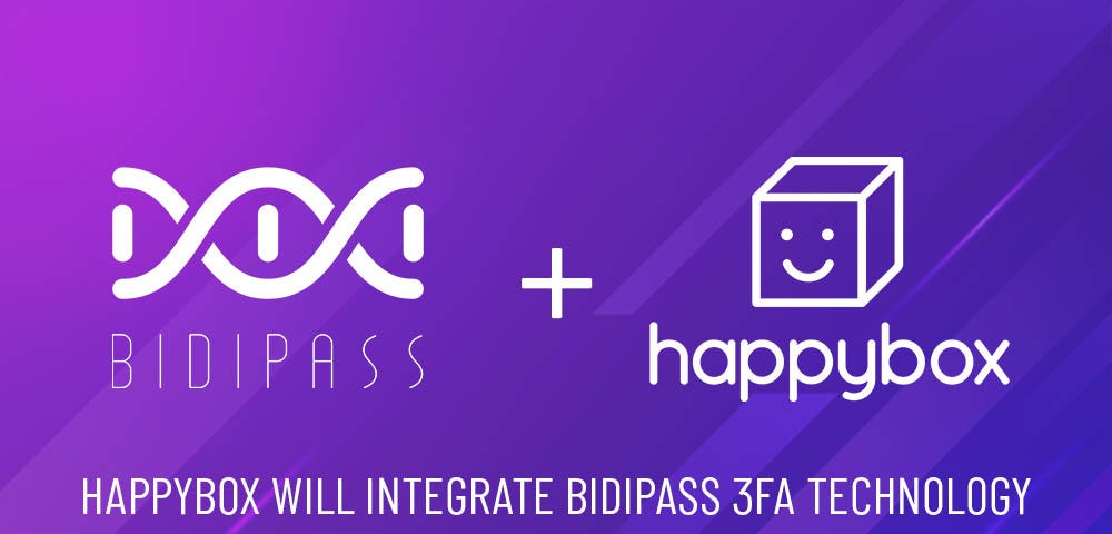 BidiPass (3FA) and Happy Box logos