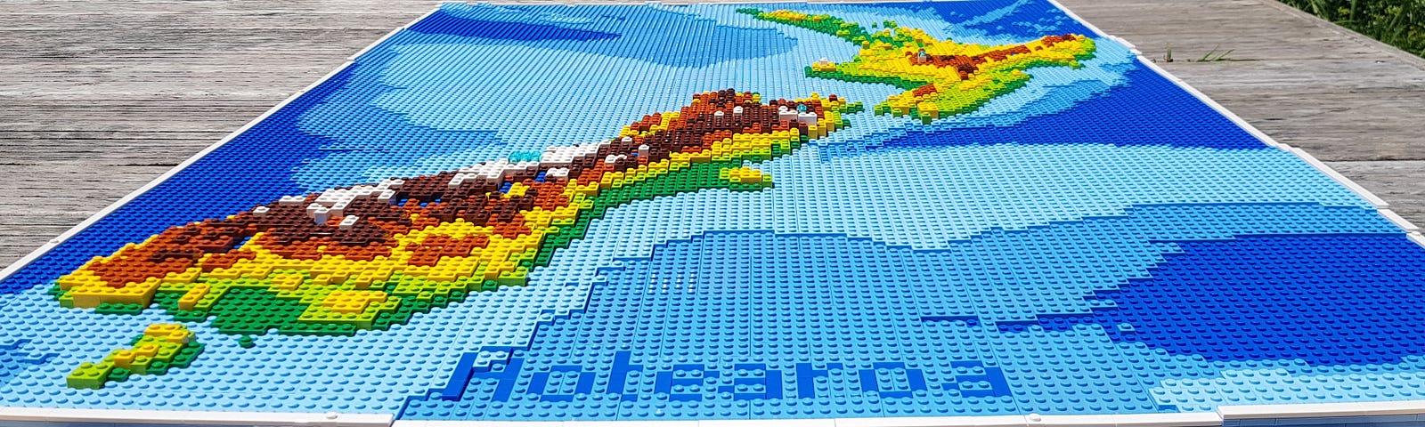 25x16 US Topographic Map made with LEGO® bricks