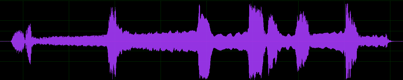 A visual representation of a soundwave showing the effect of long consonants