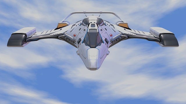 Picture of a futuristic airplane