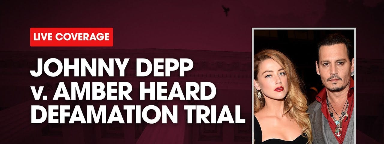 Picture of Johnny Depp vs Amber Heard defamation trial