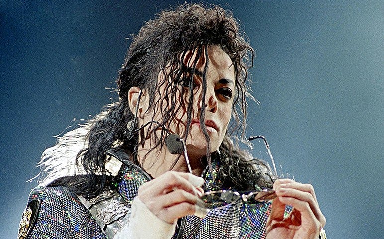 Singer Michael Jackson live in Lisbon, Portugal on September 26, 1992 as part of his international tour