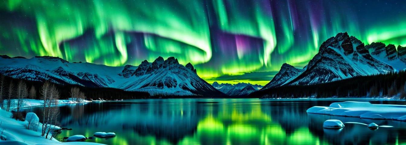 Northern Lights, artistic depiction