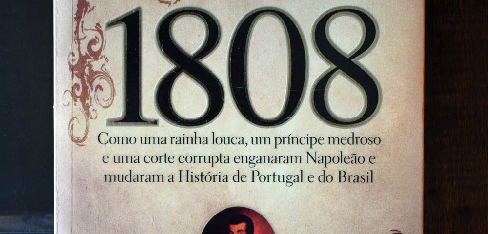 Capa do livro 1808, de Laurentino Gomes.