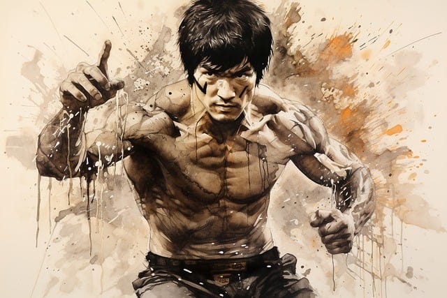 AI generated picture of Bruce Lee