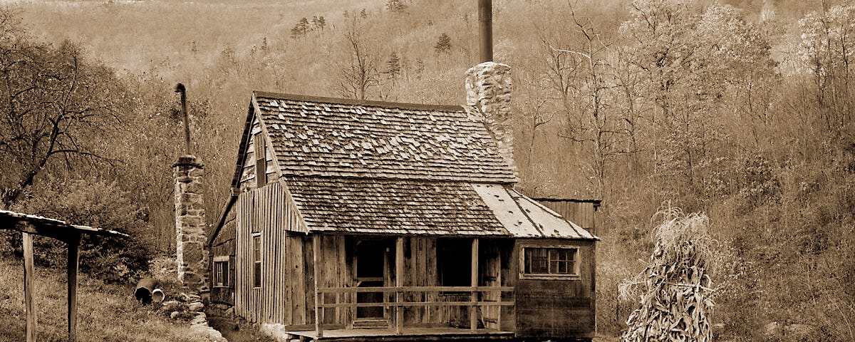 Cabin in Appalachia in the 1930s