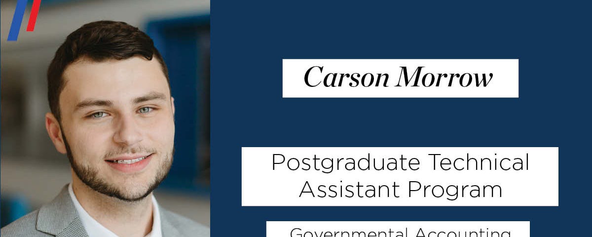 Carson Morrow, GASB Postgraduate Technical Assistant Program