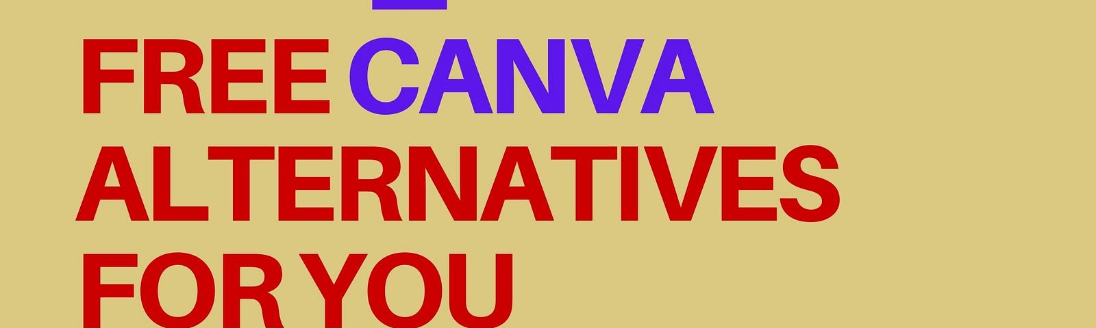 FREE Canva alternatives