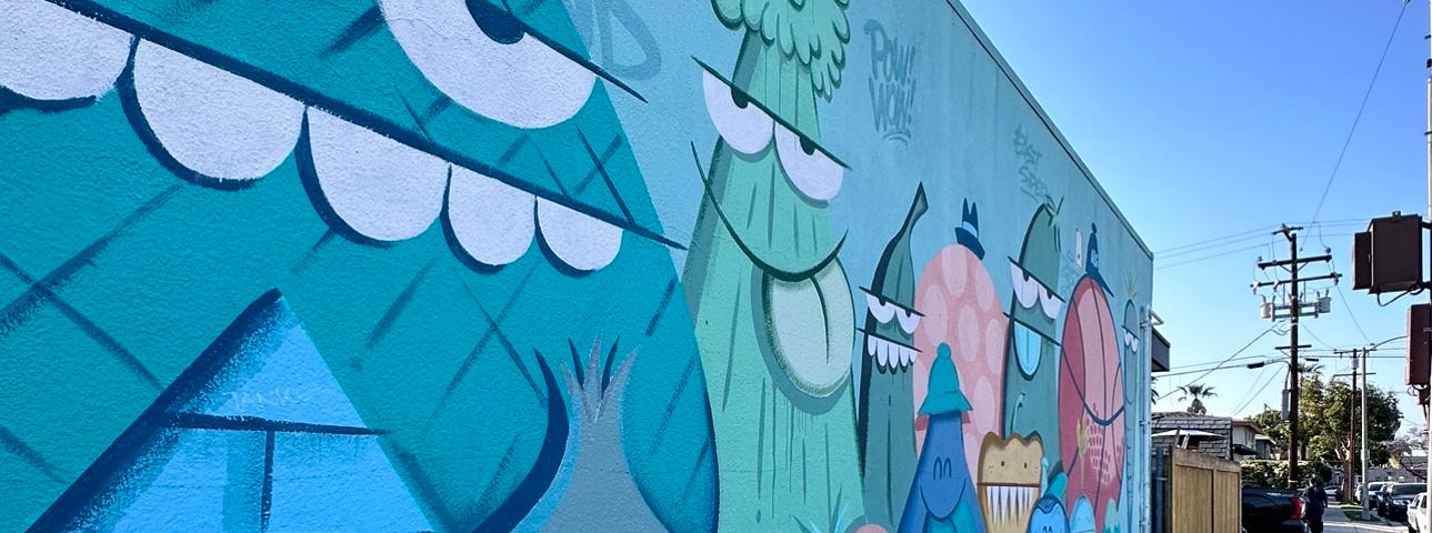 A vegetable mural photo in Long Beach, CA.