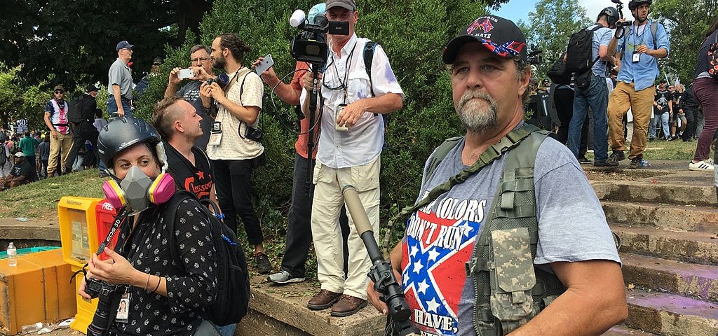Armed trump supporters at “Unite the Right” rally.