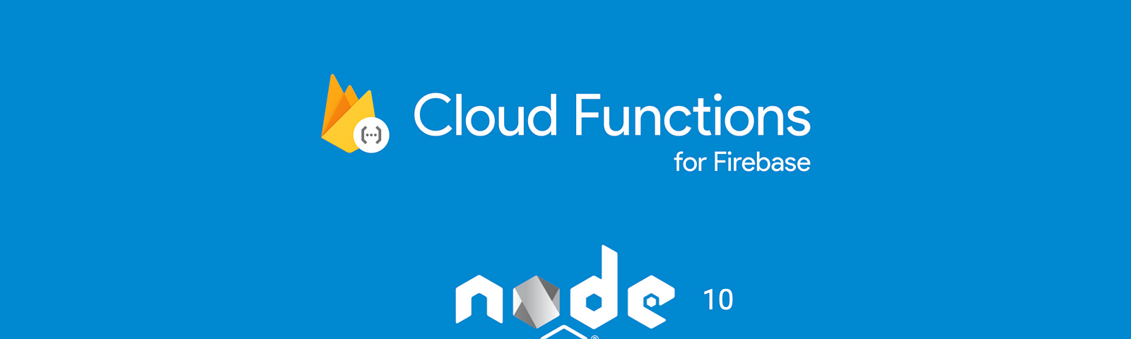 Cloud Functions for Firebase and Node.js logos