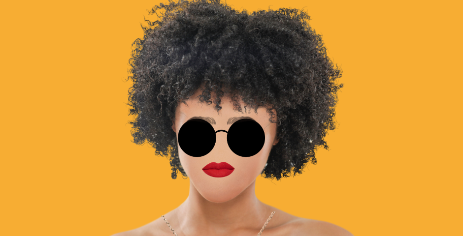 woman with natural hair and sunglasses