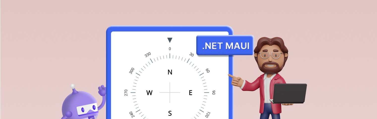 Easily Create a Directional Compass Using .NET MAUI Radial Gauge