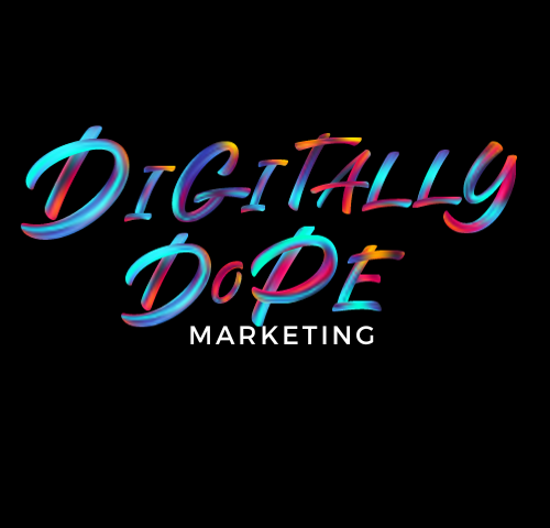 Digitally dope marketing logo for certification in digital marketing