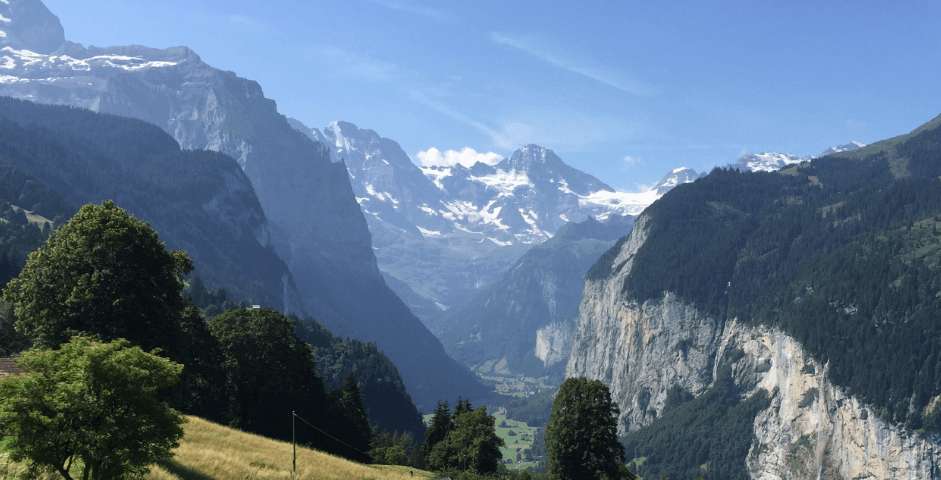 Mountain meadows with steep mountains in background — Moral Letters to Lucilius