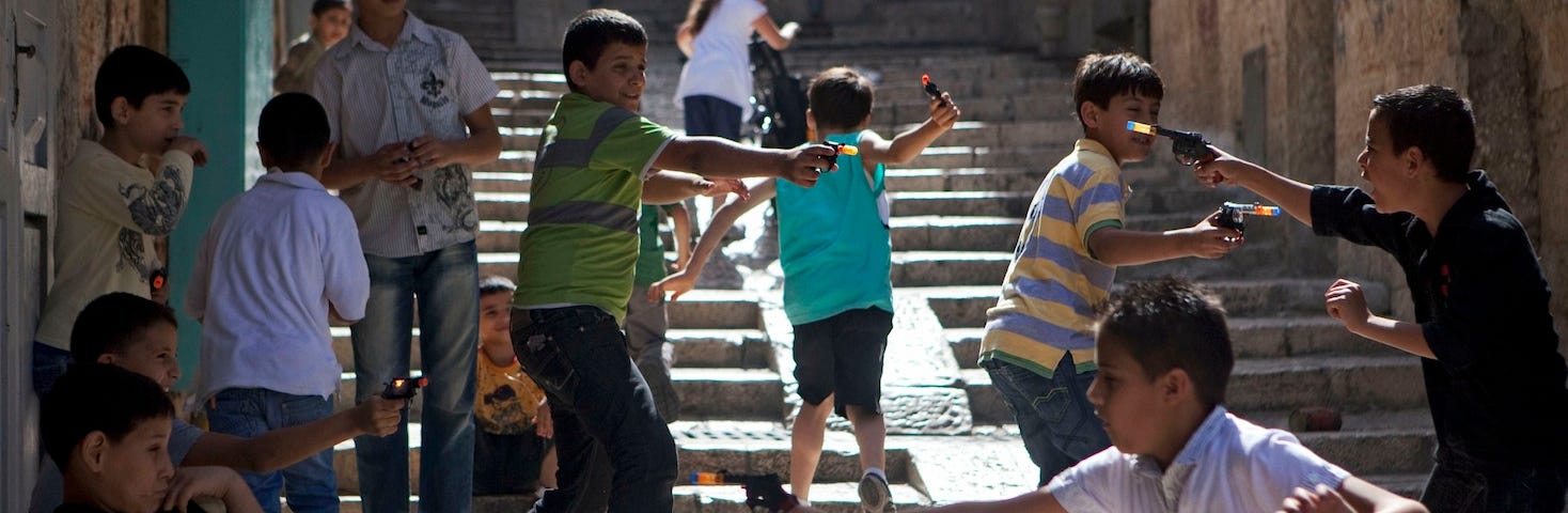 Children play in an Israeli street. Photo Credit: