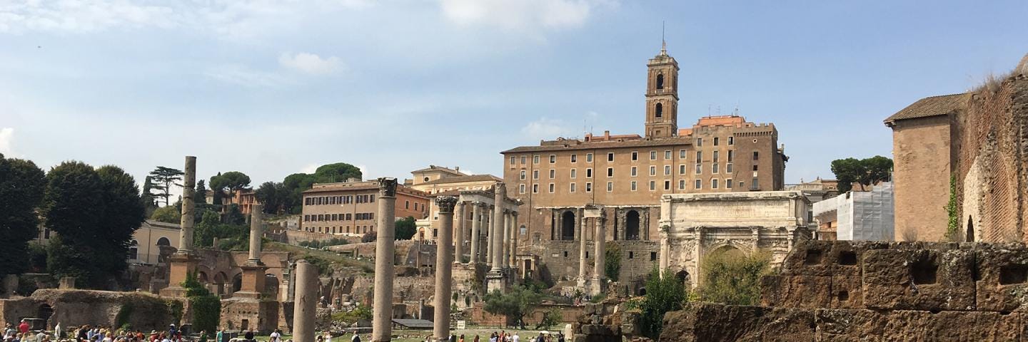 The ruins of the Roman Forum, once a site of a representational government