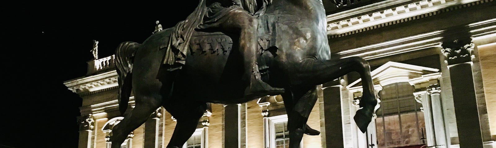 Equestrian statue of Marcus Aurelius.