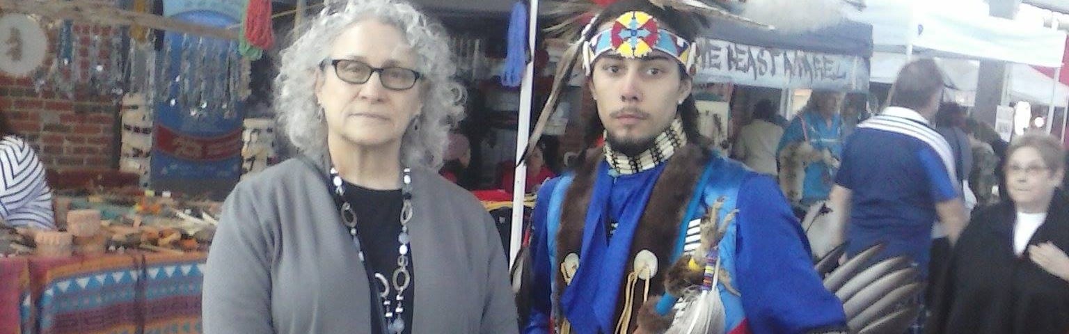 Deborah Levine and Native American colleague at Chattanooga festival