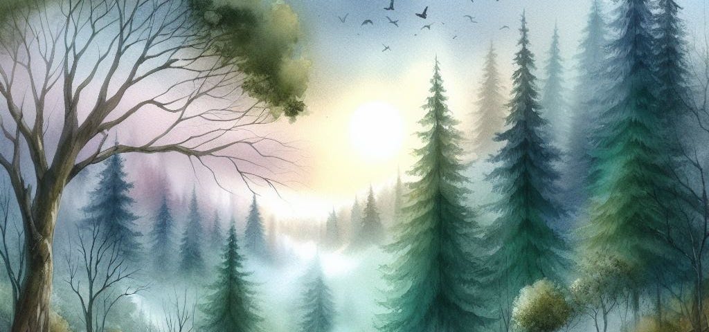 dream image of forest