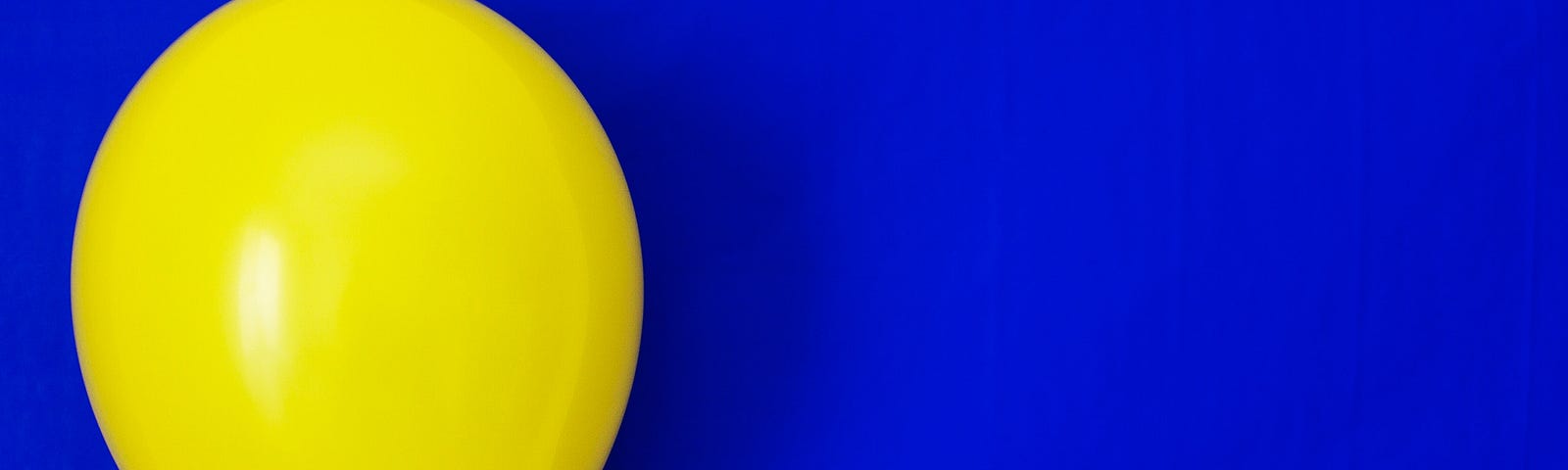 Yellow balloon on a blue background!