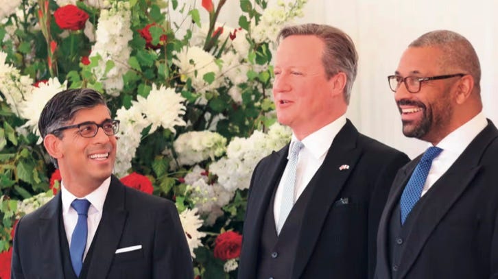 photo of Rishi Sunak, David Cameron and James Cleverly