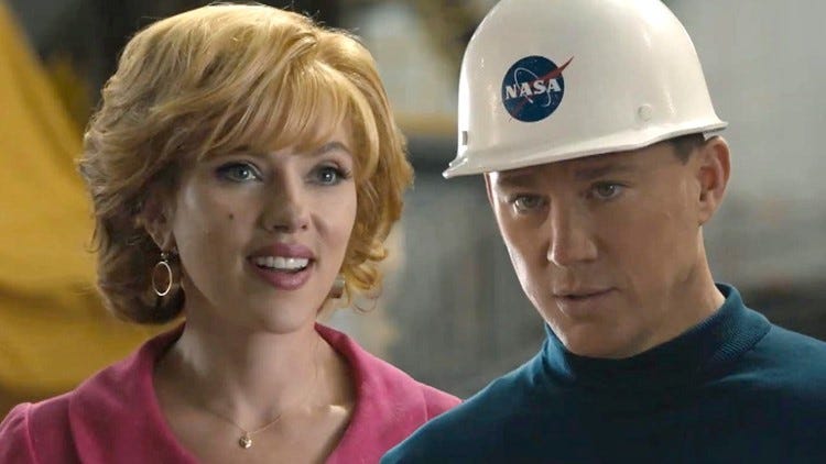 Scarlett Johansoon and Channing Tatum in “Fly Me to the Moon”