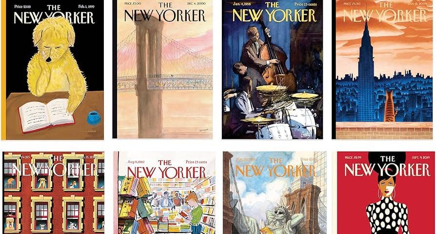 New Yorker covers available on cards from Amazon