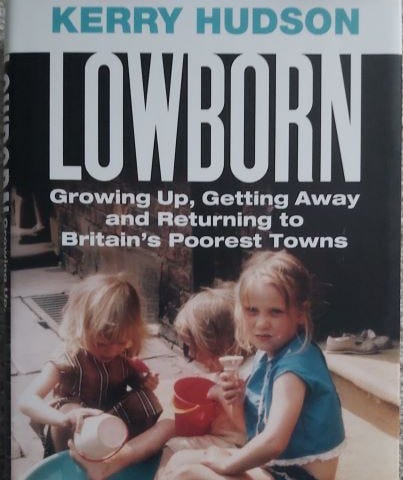 The cover of Kerry Hudson’s ‘Lowborn,’ which features a young girl playing in a paddling pool with two other young children