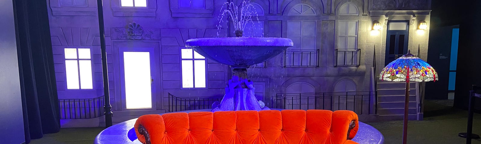 The orange couch shown in Friends’ opening credits.