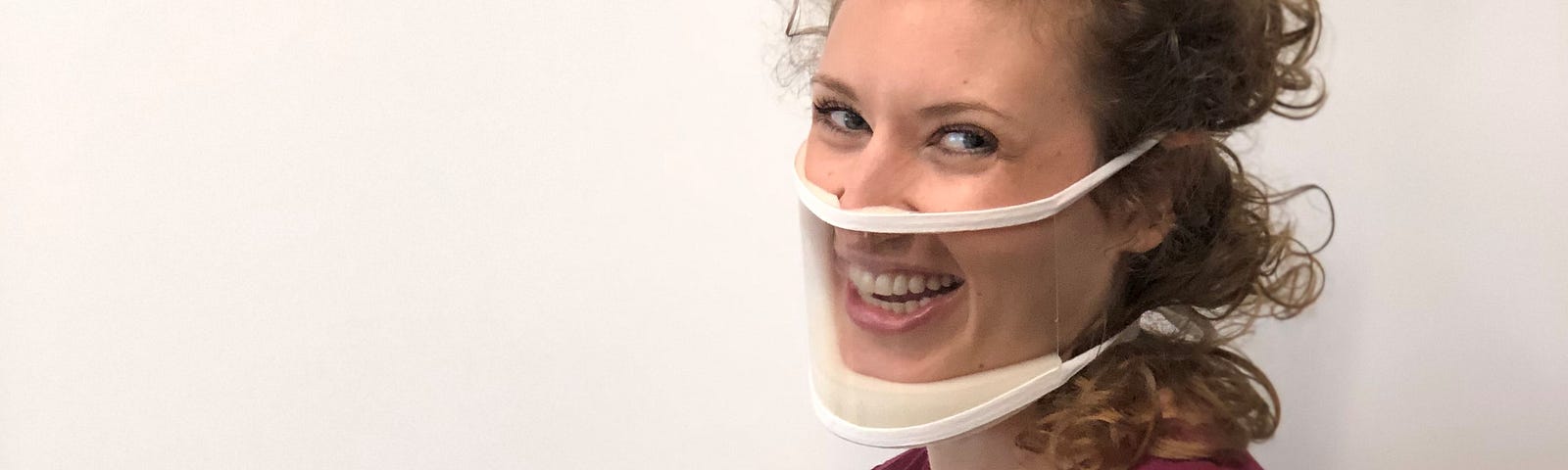 Person wearing the ClearMask