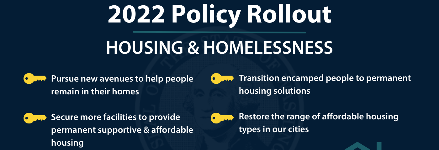 Pursue new avenues to help peple remain in their homes, secure more facilities to provide permanant supportive & afforbale housing, expand supportive services for people with behavorial health needs, transiition encamped people to permanent housing solutions, restore the range of afforable housing types in our cities.