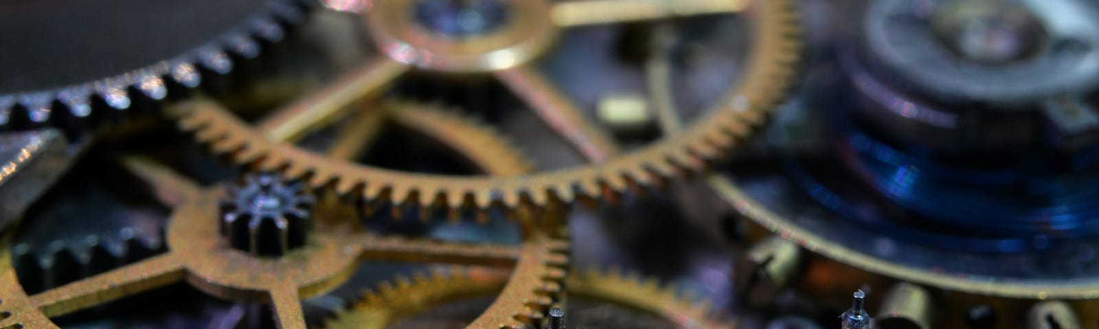 A close of image of interlocking gears