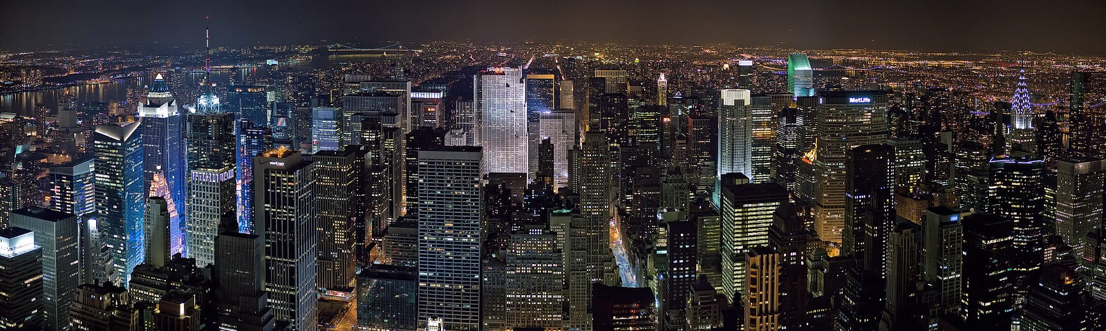 New York City skyline at night