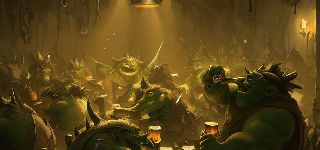 A drunken party of orcs