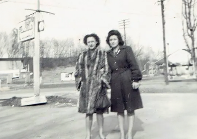 My mom, Catherine, and an unnamed friend.