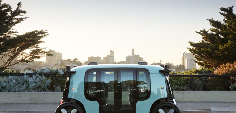 A view of the ZOOX Robotaxi coming to a city near you in the not-too distant future