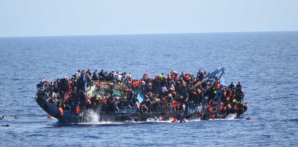 A capsized boat full of immigrants, diversity parenting
