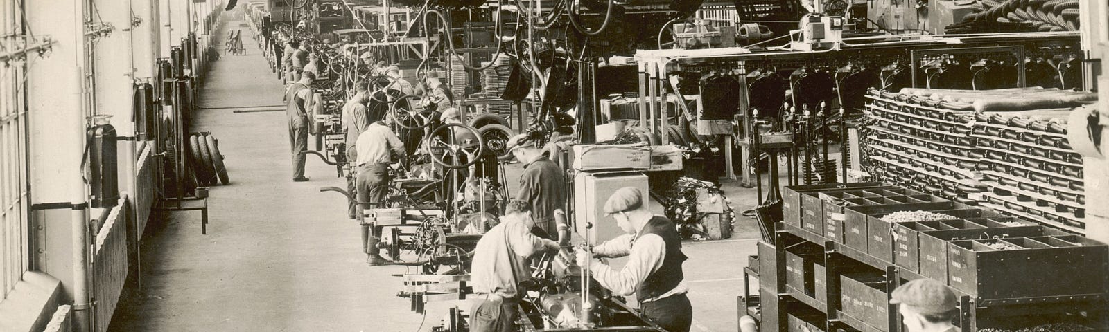 Early 20th Century Ford Assembly Line