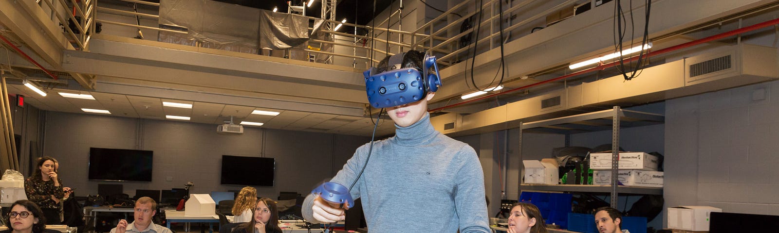 University of Texas students test new VR game for Planet Texas 2050.