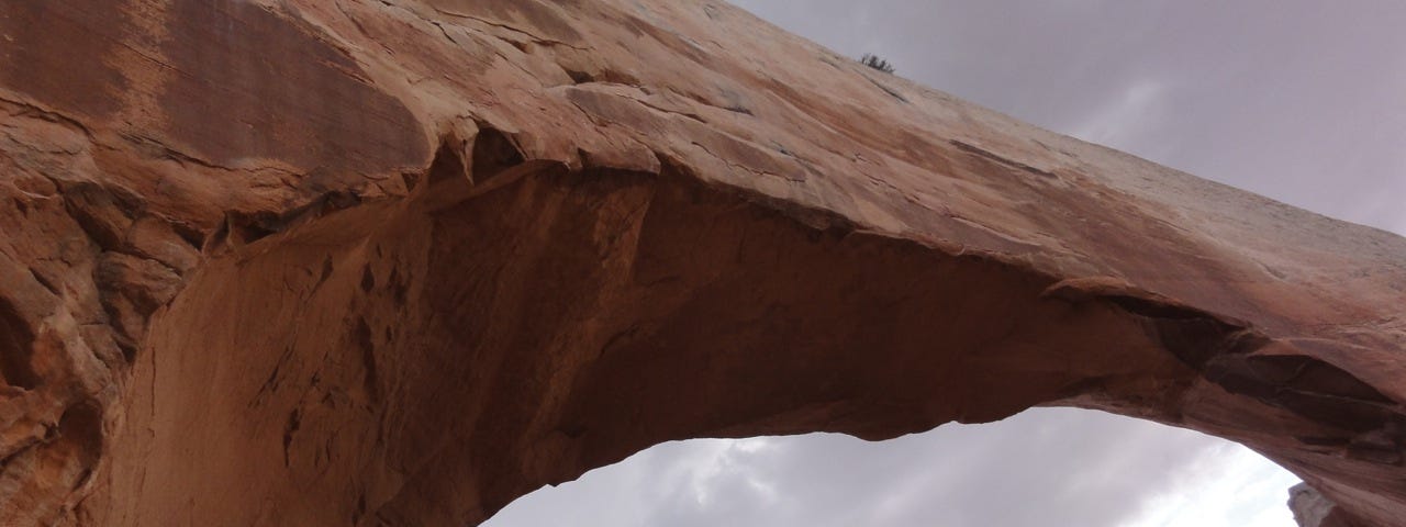 The view from the underside of an arch near Arches National Park. Vacation, Western, hotspots, travel, photography