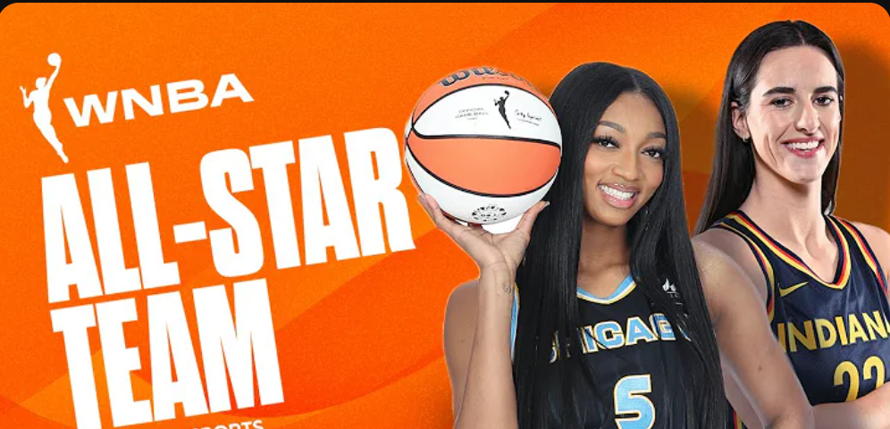 A YouTube screenshot of WNBA All-Stars Angel Reese and Caitlin Clark, who will be teammates at the WNBA All-Star game.