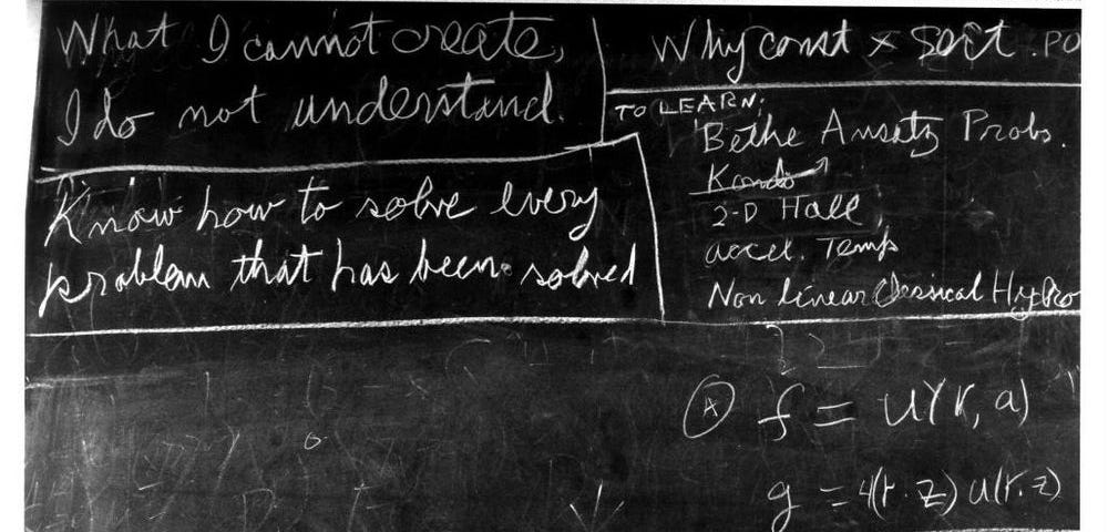 Richard Feynman’s Blackboard at Caltech on the Day of His Death