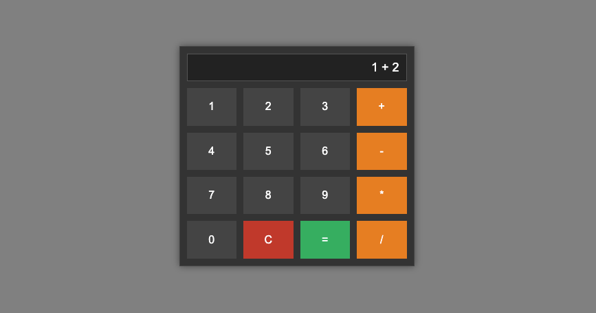 Screenshot of a simple Calculator