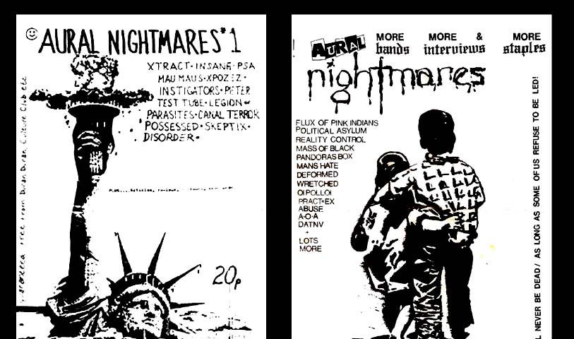 Two copies side-by-side of the covers of a crudely edited punk fanzine