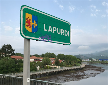 Road sign for Lapurdi in the Basque region