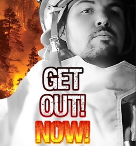 Get out! Now! Book Cover written by Katie Caulley