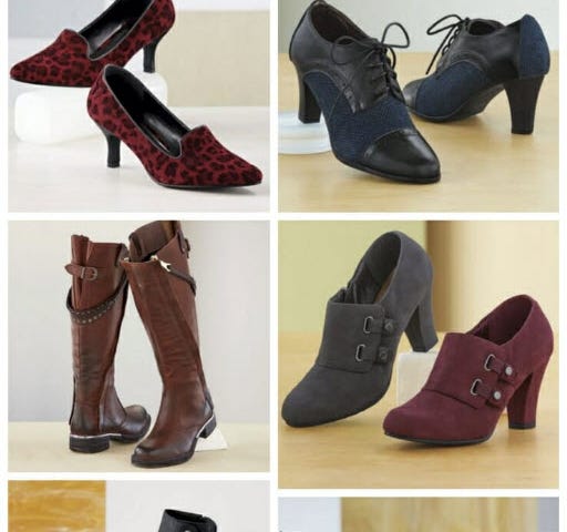 Various styles of shoes