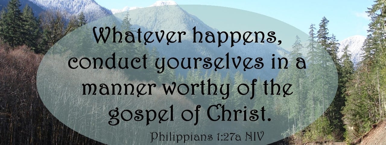 A mountain river with Philippians 1:27