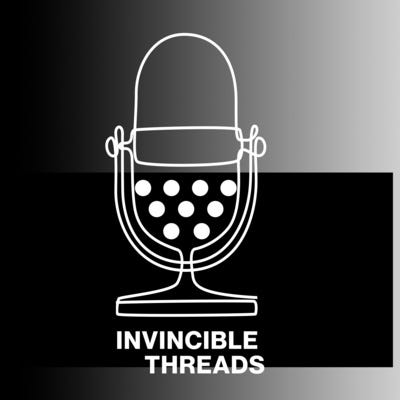 graphic of podcast mic in B&W